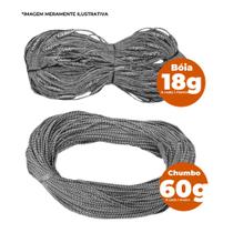 Kit Tralha de bóia 18gr 100m + Tralha Chumbo 60gr King para Redinha de Espera Profissional e Amadora Kit Tralha de bóia 18gr 100m + Tralha Chumbo 60gr King para Redinha de Espera Profissional e Amadora