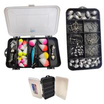 Kit Tralha De Pesca Anzois Giradores Snap Sino Boias Chumbos Isca Artificial Kit Tralha De Pesca Anzois Giradores Snap Sino Boias Chumbos Isca Artificial