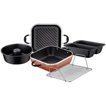 Kit Tramontina Lyon em Alumínio Forjado com Revestimento Interno e Externo Antiaderente Starflon Hig Kit Tramontina Lyon em Alumínio Forjado com Revestimento Interno e Externo Antiaderente Starflon Hig