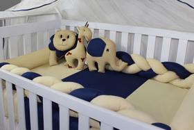 Kit Trança Enfeite 11 peças - Marinho com Caqui