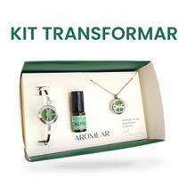 Kit TRANSFORMAR - Colar e Bracelete Difusor Libélula + Óleo Essencial +Calma