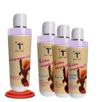 Kit Transição Capilar Desprogressiva 1L + Condicionador 1L + Leave-in 1L + Tonificante 1L