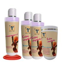 Kit Transição Capilar Desprogressiva 1L + Shampoo 1L + Condicionador 1L + Máscara 1Kg