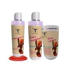 Kit Transição Capilar Desprogressiva 1L + Shampoo 1L E Máscara 1kg