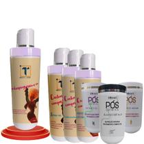 Kit Transição Capilar Desprogressiva + Cronograma + Cond. 1L+ Leave 1L+ Tonif. 1L