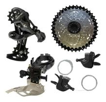 Kit Transmissão Absolute A5 Nero Mtb 2x9 18V Com Cassete Kit Transmissão Absolute A5 Nero Mtb 2x9 18V Com Cassete