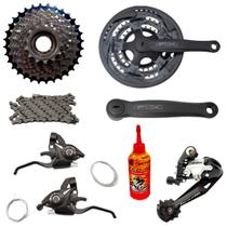 Kit Transmissão Relação Bicicleta 27v Tipo Shimano Alivio Kit Transmissão Relação Bicicleta 27v Tipo Shimano Alivio