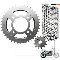 Kit Transmissão Relação Cb Twister 250 2016 A 2022 Aço 1045 - T-Mac