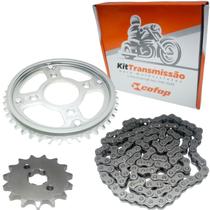 Kit Transmissao Relação Coroa Pinhao Corrente Cofap Honda CG 160 Cargo Start Titan 2016 a 2021