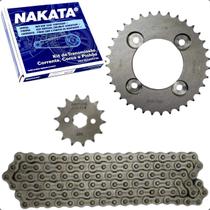 Kit Transmissao Relação Coroa Pinhao Corrente Nakata Honda POP 100 2007 a 2015