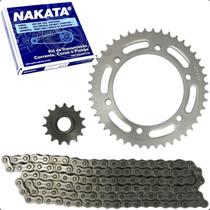 Kit Transmissao Relação Coroa Pinhao Corrente Nakata Yamaha Fazer 250 2005 a 2017