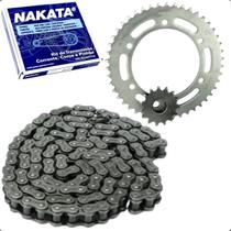 Kit Transmissao Relação Coroa Pinhao Corrente Nakata Yamaha Fazer FZ25 250 2018 A 2024