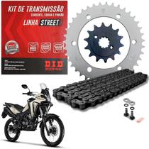 Kit transmissão relação did sreet c/ retentor honda xre 300 sahara 300 rally adventure 2024 2025 2026