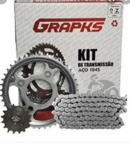 Kit Transmissao Relação Honda bros Nxr 150 Aço 1045 - Grapks/honda