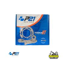 Kit Transmissão Relação P21 NXR160 Bros160 2014 a 2022 48x16 428H 128L