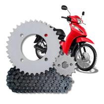 KIT TRANSMISSAO RELACAO PARA HONDA BIZ 125 POP 100 todos anos KIT TRANSMISSAO RELACAO PARA HONDA BIZ 125 POP 100 todos anos