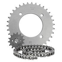 Kit Transmissão Relação Scud Biz 125 Aço 1045