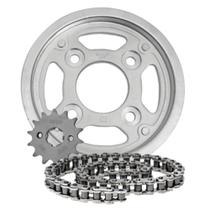 Kit Transmissão Relação Scud Fan 125 2014 Aço 1045