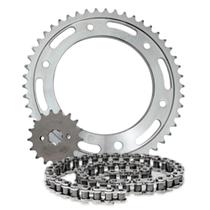 Kit Transmissão Relação Scud Nxr Bros 150 2009 2010 2011 2012 2013 2014 Aço 1045 Retentor