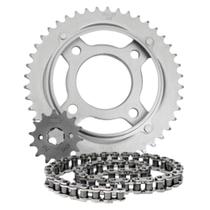 Kit Transmissão Relação Scud Titan 125 2000 2001 2002 2003 2004 Aço 1045