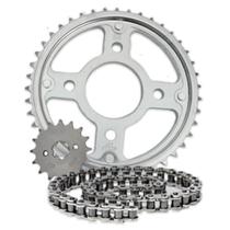 Kit Transmissão Relação Scud Titan 150 Aço 1045 com Retentor Kit Transmissão Relação Scud Titan 150 Aço 1045 com Retentor