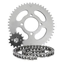 Kit Transmissão Relação Scud Xtz 125 Aço 1045