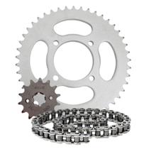 Kit Transmissão Relação Scud Ybr 125 Factor Aço 1045