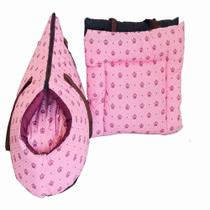 Kit Transporte Bolsa Colchonete Impermeavel Top Realeza Rosa