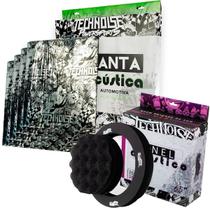 Kit Tratamento Acústico Technoise Manta + Anel 6,5 Polegadas Vedação Porta Carro