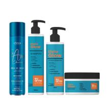 Kit Tratamento Argan Glow Eu Amo Charming + Spray De Brilho