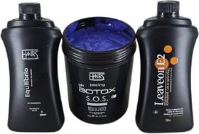 Kit Tratamento BTX Sos Matizador 1kg + Leaveon E2 + Shampoo Kit Tratamento BTX Sos Matizador 1kg + Leaveon E2 + Shampoo
