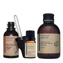 Kit Tratamento Cabelos com Queda Óleo Abacate, Argan e Alecrim