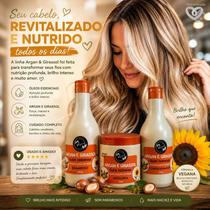 Kit Tratamento Capilar Argan Girassol 3x1 Nutrição, Hidratação e Revitalização Produto VEGANO Kit Tratamento Capilar Argan Girassol 3x1 Nutrição, Hidratação e Revitalização Produto VEGANO