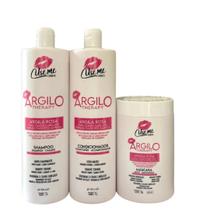 Kit Tratamento Capilar Argila Rosa 1lt Use Me Cosmetic Pós Química Kit Tratamento Capilar Argila Rosa 1lt Use Me Cosmetic Pós Química