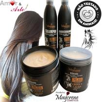 Kit Tratamento Capilar Completo Crina e Cauda Maycrene Força.Brilho e Crescimento
