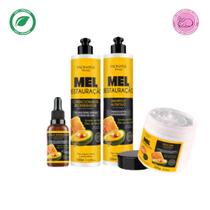 Kit Tratamento Capilar Mel e Abacate Restauração Facinatus 4 Itens Kit Tratamento Capilar Mel e Abacate Restauração Facinatus 4 Itens