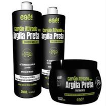 Kit Tratamento Carvão Ativado 500ml - Eaê Cosméticos - eae