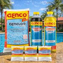 Kit Tratamento de Choque Elimina e Decanta Algas Piscina