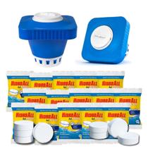Kit Tratamento de Piscina, Clorador Flutuante Grande Com 20 Pastilhas de Cloro 200g Hidroall - Stylus