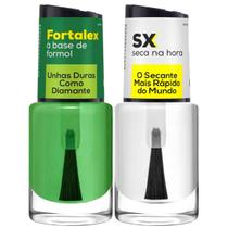 Kit Tratamento De Unhas Secante Sx E Fortalex Fortalecedor