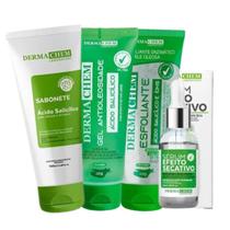 Kit Tratamento Facial para Peles com Acne e Oleosas Dermachem 4 produtos