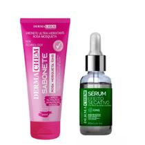 Kit Tratamento Facial Sabonete Rosa Mosqueta e Sérum Secativo para Espinhas Dermachem