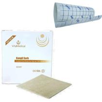 Kit Tratamento Feridas Lesões Alginato 10x10cm + Filme 10cm x 01 Metro Kit Tratamento Feridas Lesões Alginato 10x10cm + Filme 10cm x 01 Metro