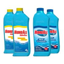 Kit Tratamento Hidroall HCL Clarificante Algicida Manutenção