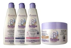 Kit Tratamento Infantil Cachinhos Naturais Arvensis 4 Itens