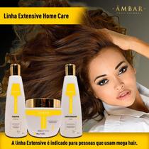 Kit Tratamento Mega Hair Apliques Linha Profissional 3 Itens - Âmbar Profissional