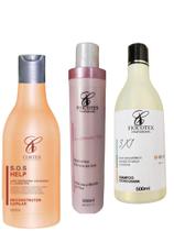 Kit Tratamento Para Cabelo shampoo + Reconstrutor + Levin Multfuncional Cortex Professional