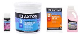 Kit Tratamento Piscina Cloro, Fita, Elevador Ph, Limpa Borda