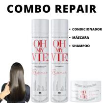 Kit Tratamento Reparação Shampoo Condicionador E Máscara Top