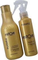Kit Tratamento Restore Shampoo 300ml Leave In 150g Hobety